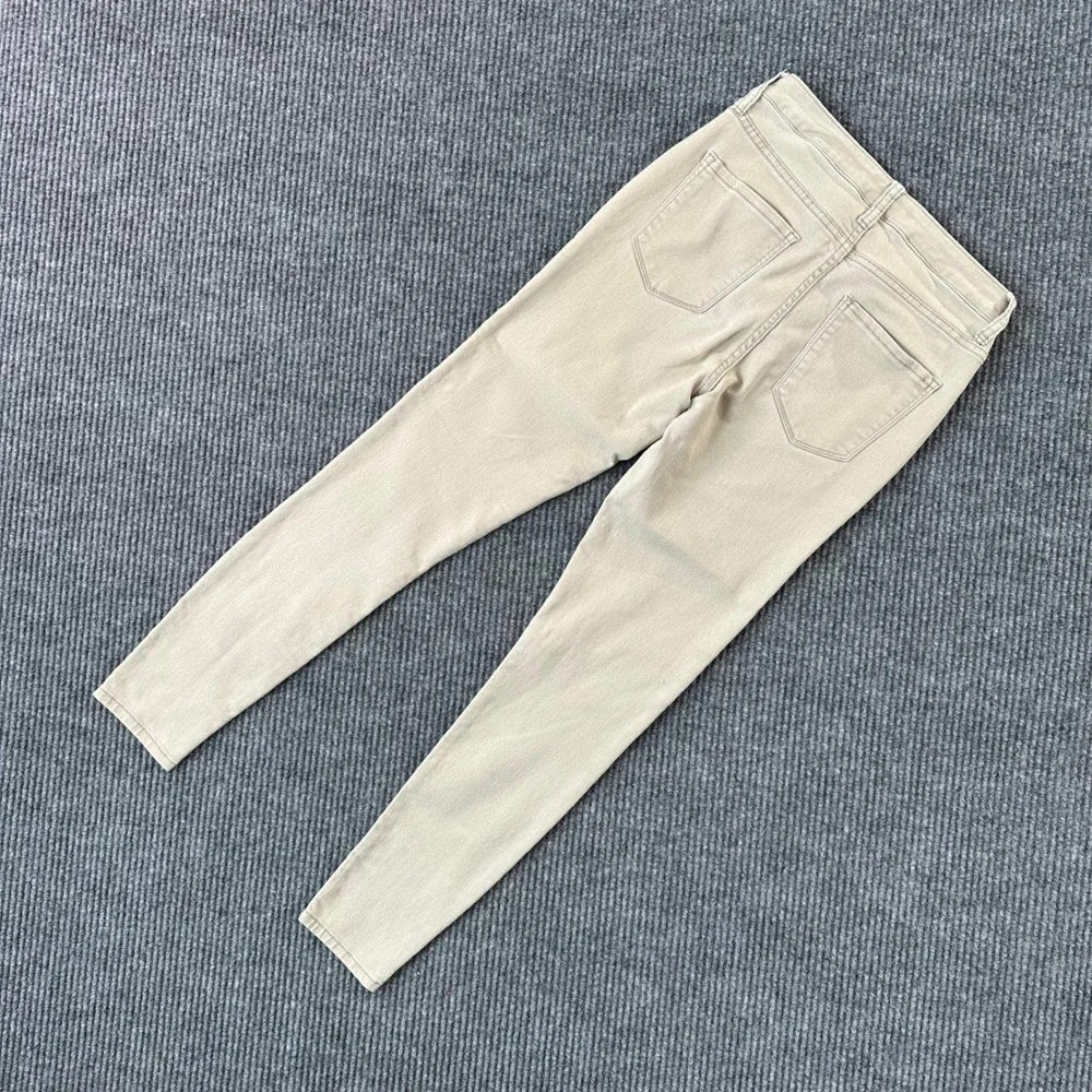 Aeropostale Womens 4 High Waisted Jeggings Beige Skinny Pants Neutral Y2K Casual
